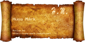 Huss Márk névjegykártya