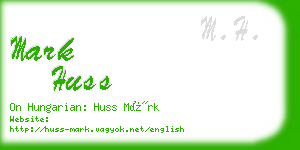 mark huss business card